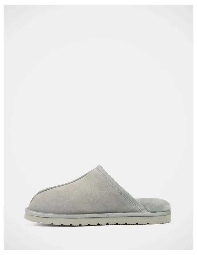 Hush Puppies Loch Slippers in Dove Grey