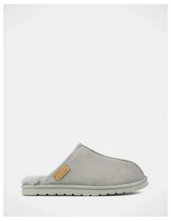 Hush Puppies Loch Slippers in Dove Grey