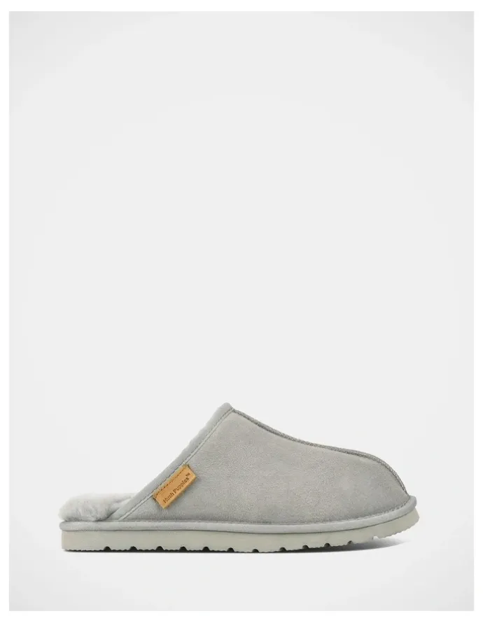 Hush Puppies Loch Slippers in Dove Grey
