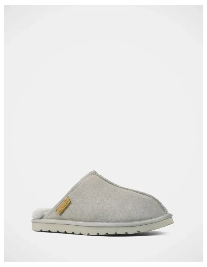 Hush Puppies Loch Slippers in Dove Grey