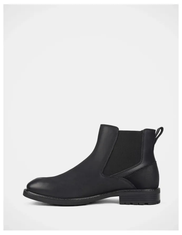 Hush Puppies League Boots In Black