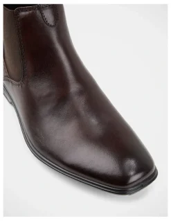 Hush Puppies Leather Chelsea Boot in Mahogany