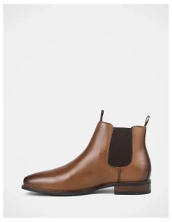 Hush Puppies Wisconsin Boots In Cognac Burnish