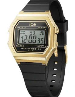 ICE-Watch Digit Retro Watch in Black Gold