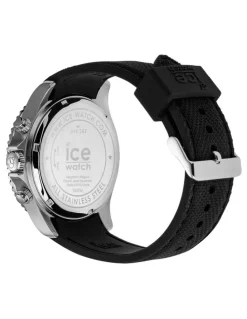 ICE-Watch Ice Steel Large Black Silicone Chronograph Watch