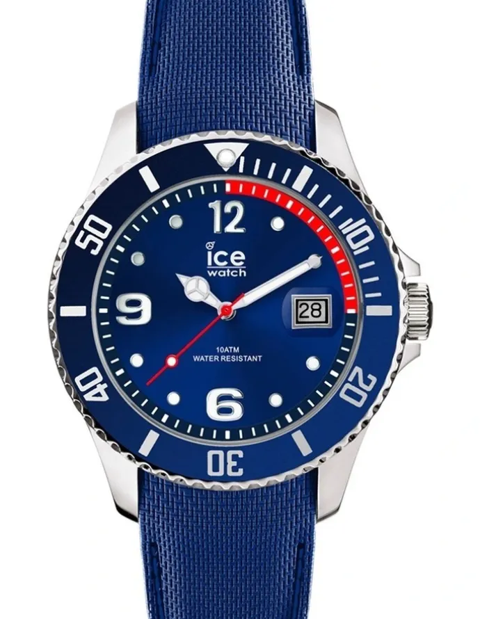 ICE-Watch Ice Steel Medium Blue Silicone Quartz Watch