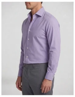 Institchu Faulkner Purple Cotton Shirt