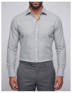 Institchu Luca Non Iron Stripe Shirt in Grey