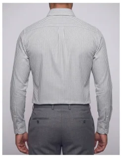 Institchu Luca Non Iron Stripe Shirt in Grey