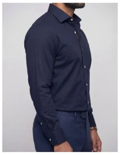 Institchu Marco Navy Twill Cotton Shirt