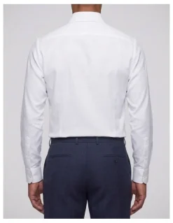 Institchu Shark White Textured Cotton Shirt