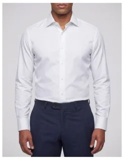 Institchu Shark White Textured Cotton Shirt