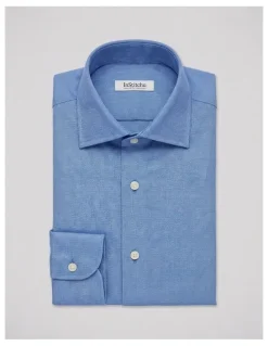 Institchu Stevenson Blue Textured Cotton Shirt