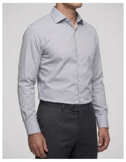 Institchu Wilson Grey Pincheck Cotton Shirt