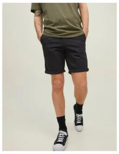 Jack & Jones Bowie Stretch Chino Shorts in Black