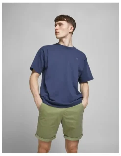 Jack & Jones Bowie Stretch Slim Fit Chino Shorts in Deep Lichen Green