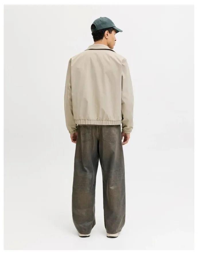 Jack & Jones Catskills Harrington Jacket in Cream