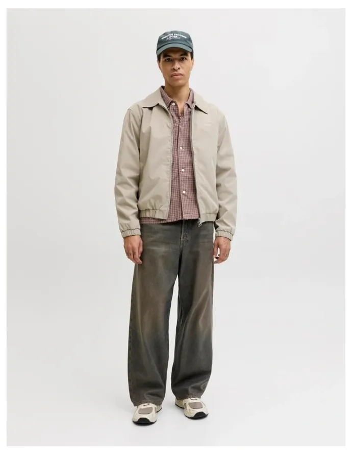 Jack & Jones Catskills Harrington Jacket in Cream