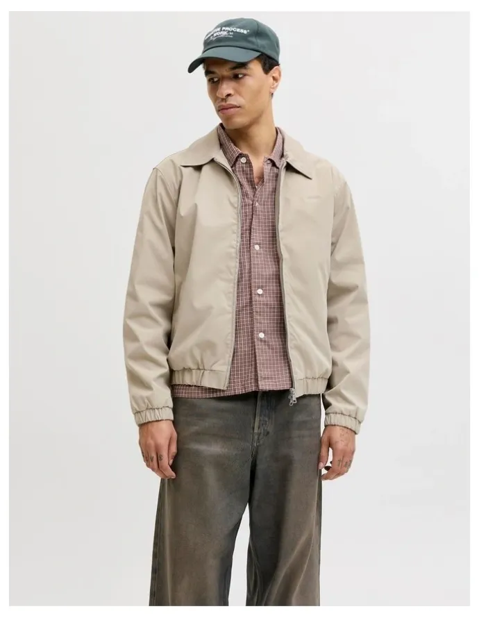 Jack & Jones Catskills Harrington Jacket in Cream