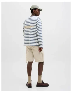 Jack & Jones Cole Barkley Cargo Shorts in Moonbeam