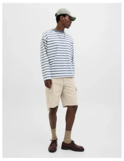Jack & Jones Cole Barkley Cargo Shorts in Moonbeam