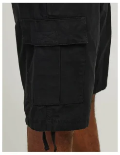 Jack & Jones Cole Barkley Cargo Shorts in Black