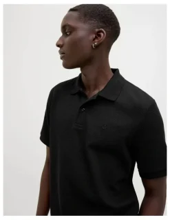 Jack & Jones Eaustin Short Sleeved Polo in Black