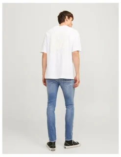 Jack & Jones Glenn Fox 489 Slim Jeans in Blue Denim