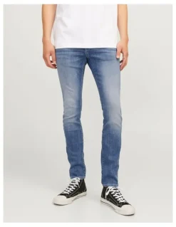 Jack & Jones Glenn Fox 489 Slim Jeans in Blue Denim