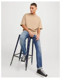 Jack & Jones Glenn 357 Super Stretch Slim Jeans in Blue Denim