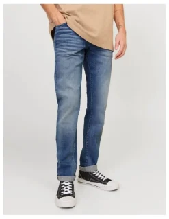 Jack & Jones Glenn 357 Super Stretch Slim Jeans in Blue Denim