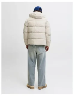 Jack & Jones Global Puffer Jacket in White