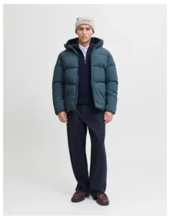 Jack & Jones Global Puffer Jacket in Blue