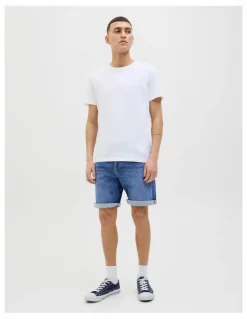 Jack & Jones JJIRICK Original Denim Shorts in Blue