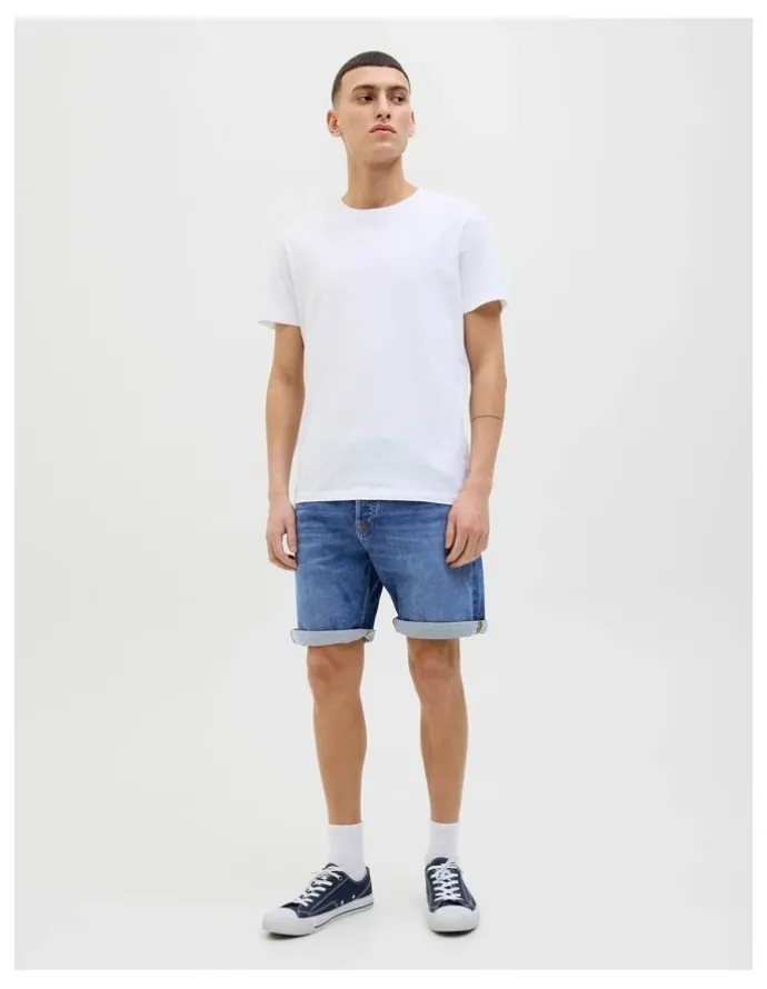 Jack & Jones JJIRICK Original Denim Shorts in Blue
