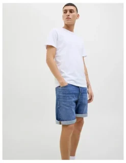 Jack & Jones JJIRICK Original Denim Shorts in Blue