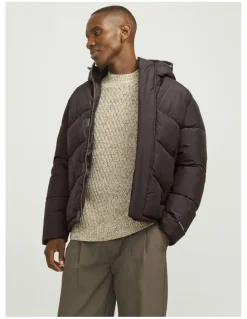 Jack & Jones Jjworld Puffer Jacket in Mulch