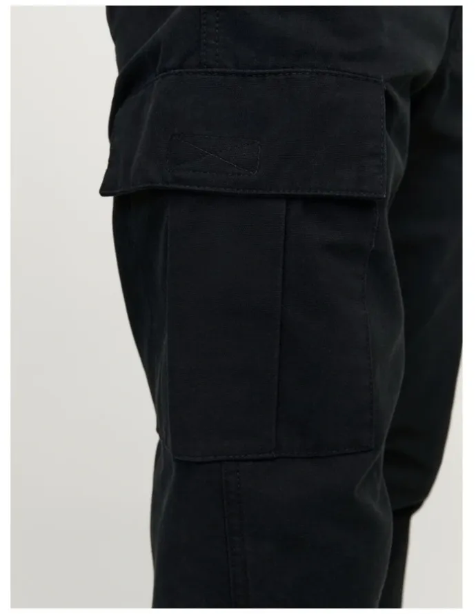 Jack & Jones Kane Barkley Cargo Pant in Black