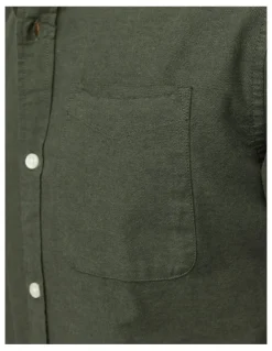 Jack & Jones Oxford Long Sleeve Shirt in Forest Night