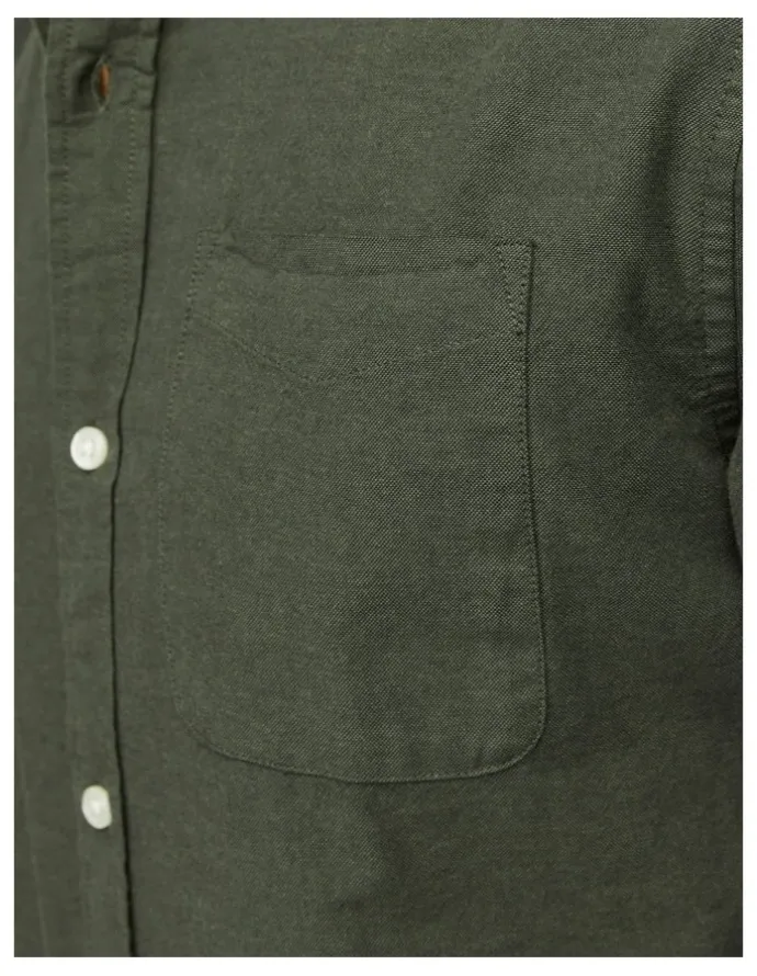 Jack & Jones Oxford Long Sleeve Shirt in Forest Night