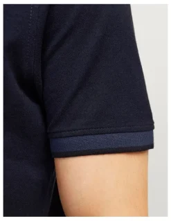 Jack & Jones Paulos Organic Cotton Polo in Navy