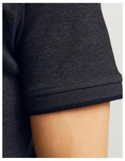 Jack & Jones Paulos Short Sleeve Polo Shirt in Dark Grey