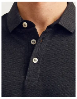 Jack & Jones Paulos Short Sleeve Polo Shirt in Dark Grey