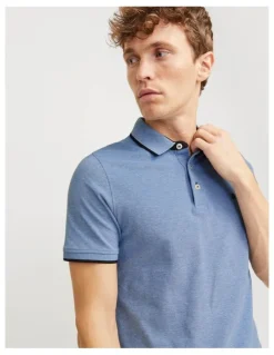 Jack & Jones Paulos Short Sleeve Polo in Cobalt Blue