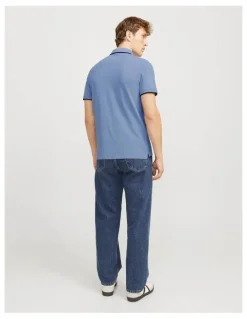 Jack & Jones Paulos Short Sleeve Polo in Cobalt Blue