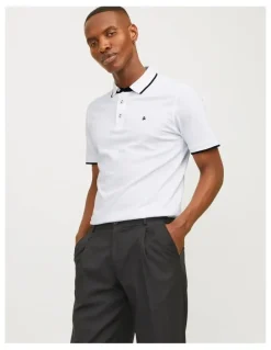 Jack & Jones Paulos Short Sleeve Polo in White