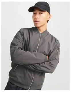 Jack & Jones Rush Bomber Jacket in Grey