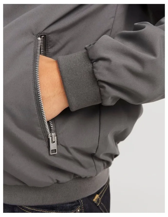 Jack & Jones Rush Bomber Jacket in Grey