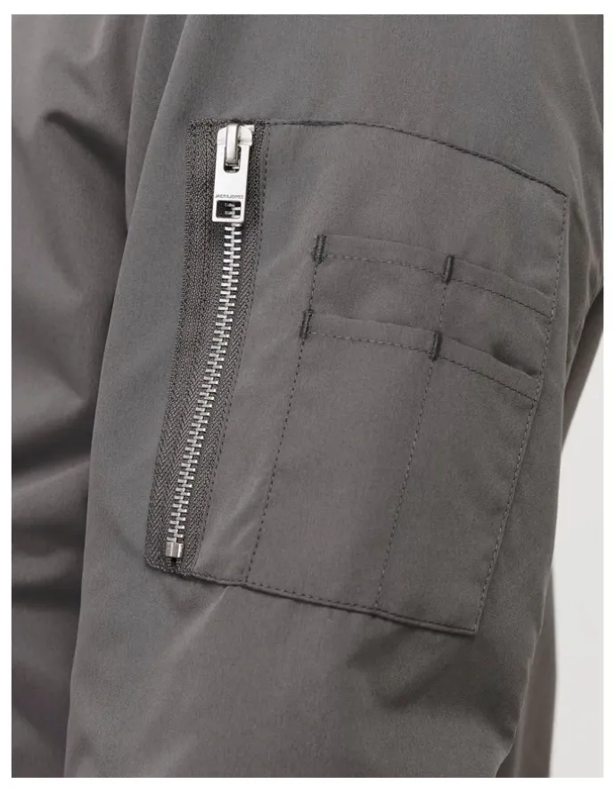 Jack & Jones Rush Bomber Jacket in Grey