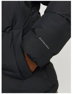 Jack & Jones World Puffer Jacket in Black